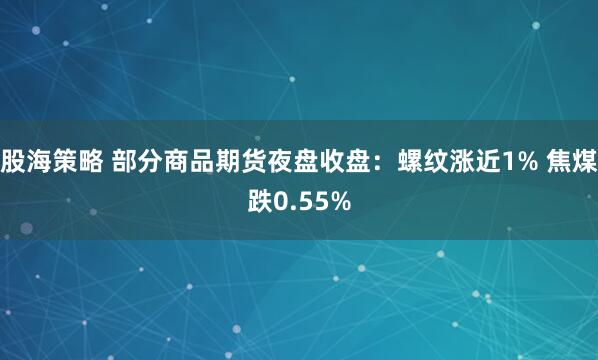股海策略 部分商品期货夜盘收盘：螺纹涨近1% 焦煤跌0.55%